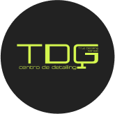 Logotipo de TDG, marca especializada en productos y accesorios de detailing profesional